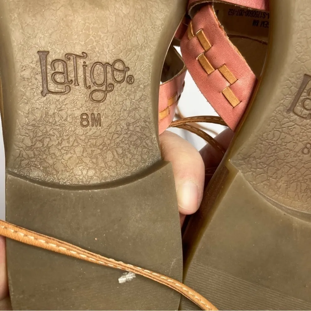 Latigo‎ gem leather sandals lace up size 8 - Image 8