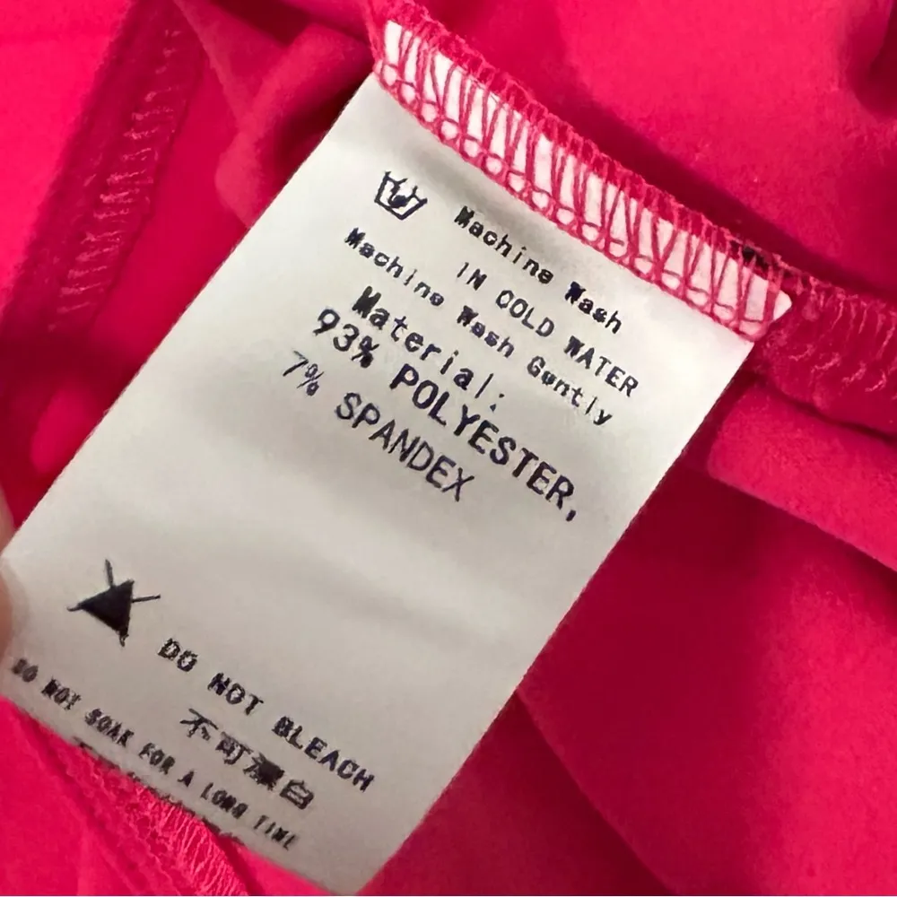 NWT VFShow Hot Pink Black Asymmetrical Midi Bodycon Cocktail Dress Size XS - Image 5