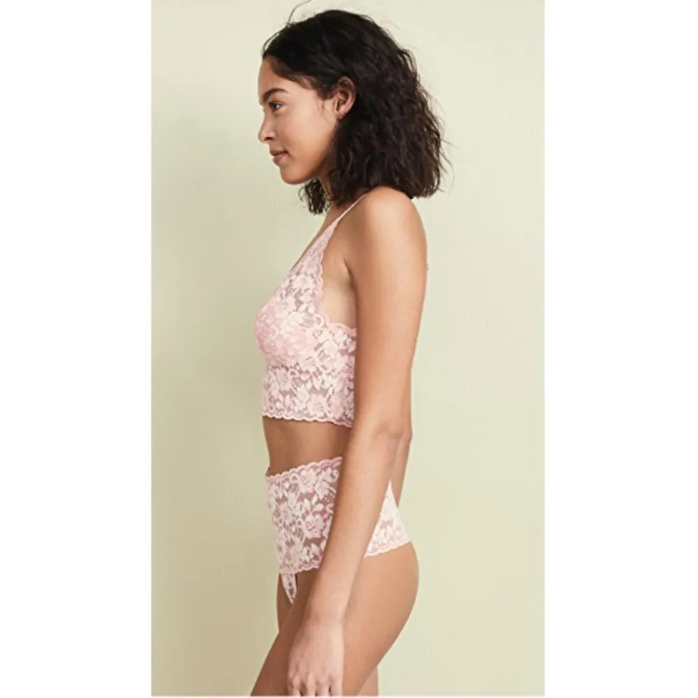 💕HANKY PANKY Cross-Dye Retro Longline Wireless Lace Bralette Rosita Marshmallow - Image 4