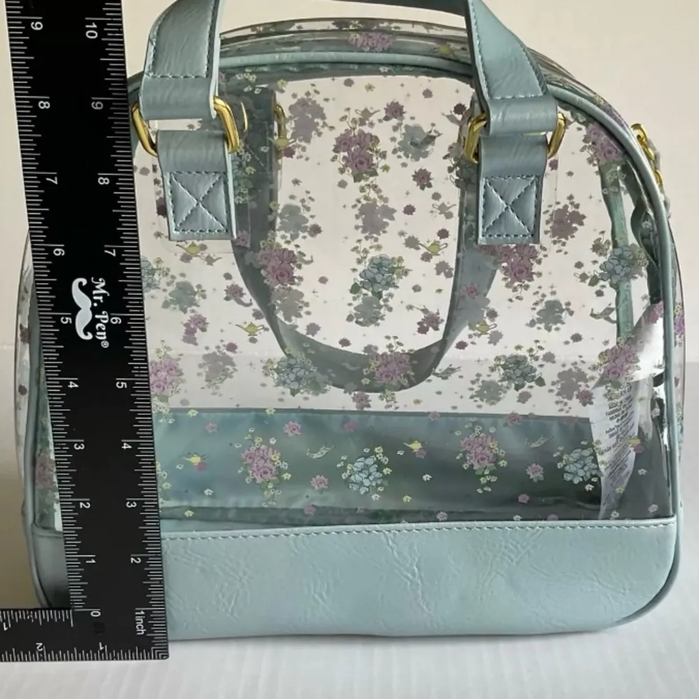 Disney Store Princess Jasmine Satchel Bag Aladdin Purse Clear Gold Accents Blue - Image 7