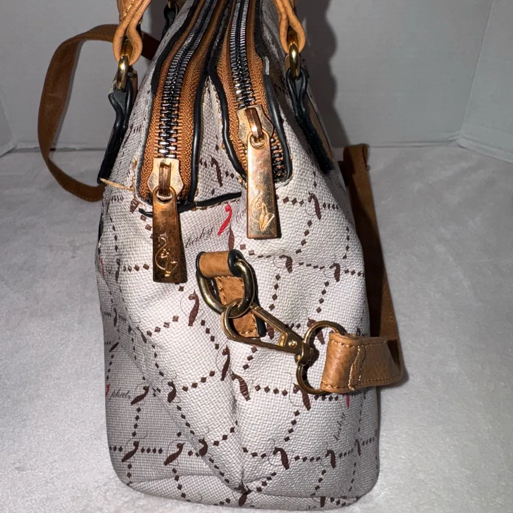 Baby Phat by Kimora Lee Purse Y2K 2000s Cat Pattern Crossbody Shoulder Bag Retro - Image 9