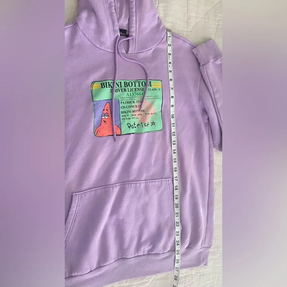 Patrick Star SpongeBob Hoodie Size L Purple Nickelodeon Bikini Bottom READ Descr - Image 8