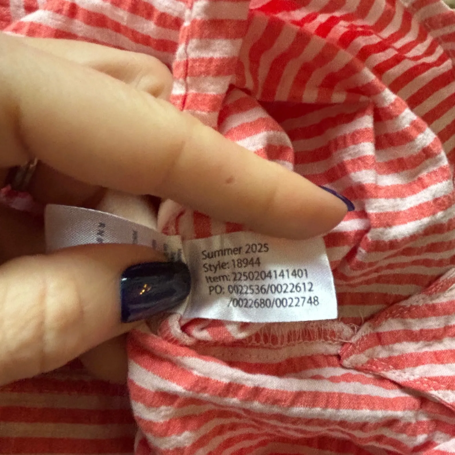 Marine Layer Gracey Oversized Seersucker Shirt Medium vacation coastal beach - Image 8