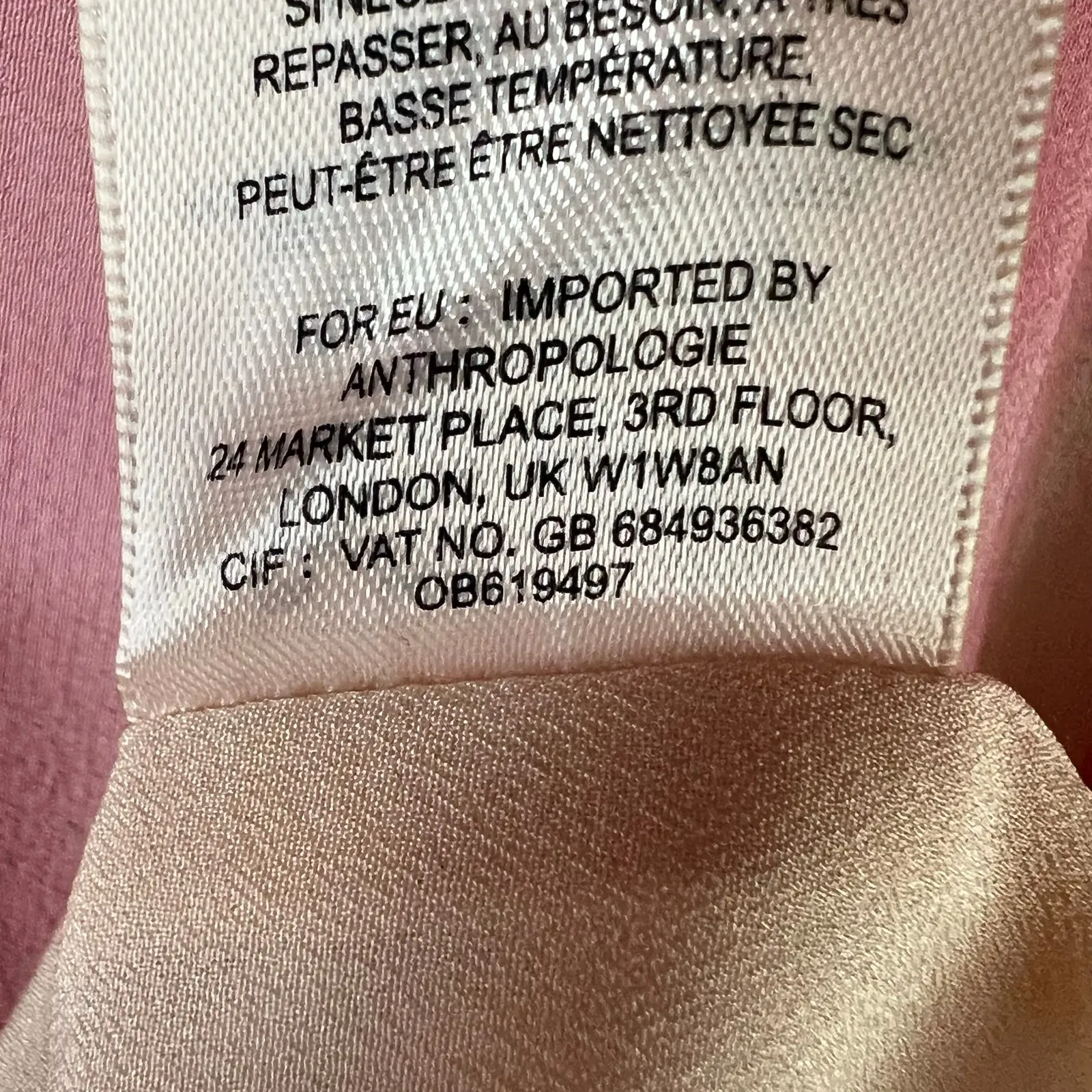 Anthropologie Maeve Avalonne Dress 4 Pink White Silk Asymmetric Whimsy Ethereal - Image 15