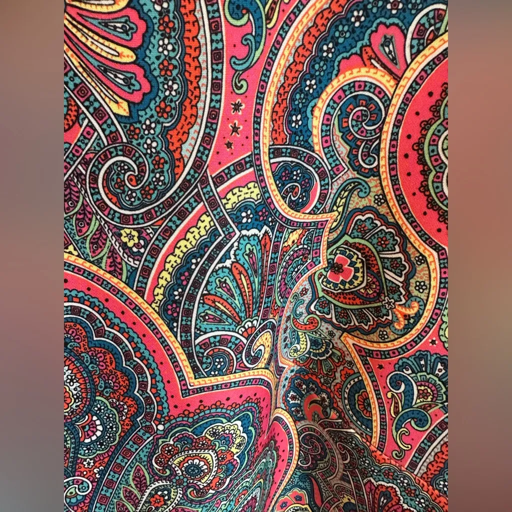 Tommy Hilfiger Paisley Scuba Sheath Dress Size 14 Pink Multi Business Work Wear - Image 2