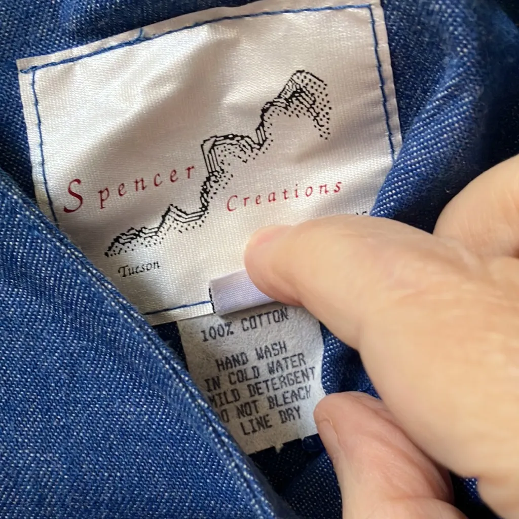 FINAL MARKDOWN Spencer creations denim studded dress small - Image 5