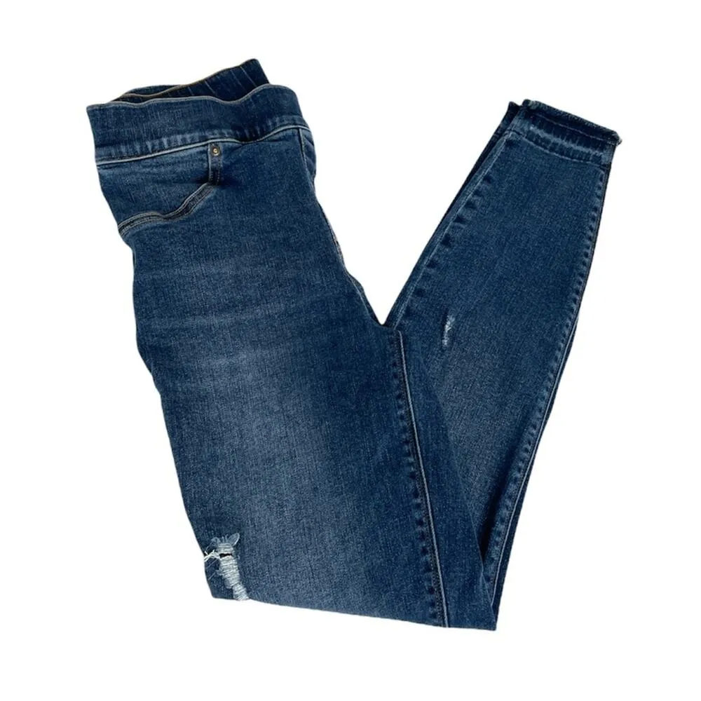 Spanx Distressed Jegging Jeans Blue Size Small - Image 3