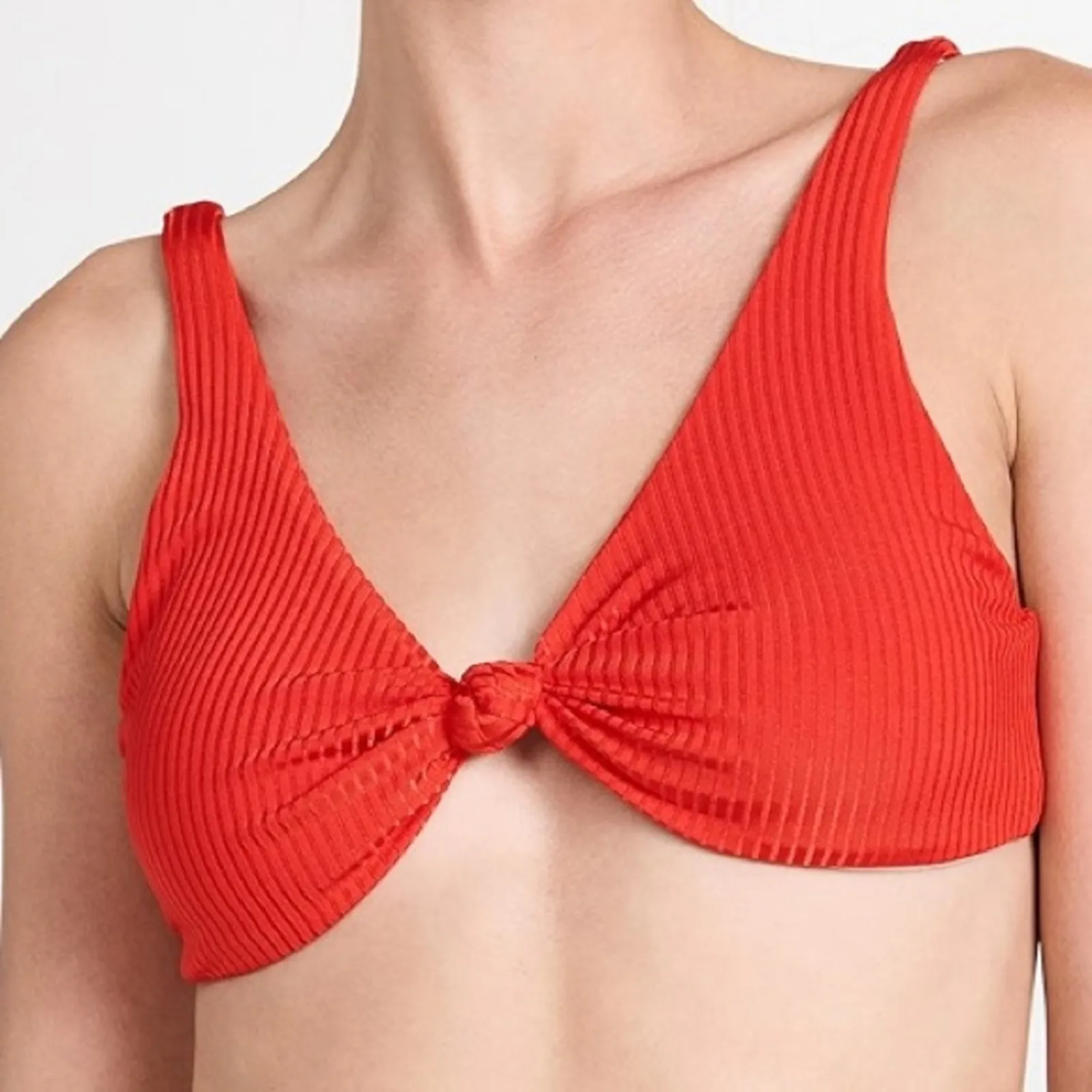Pilyq PQ Swim Drew Knot Bikini Top Swimwear Size Large NEW Retail $80 TOP ONLY - Image 3