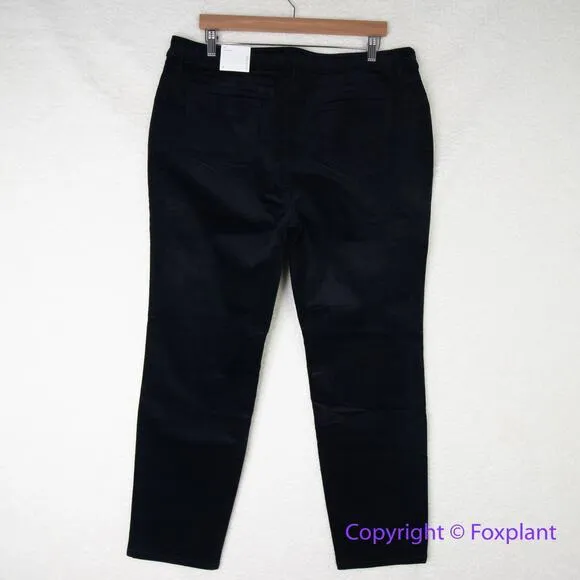 New!  Ellen Tracy black skinny corduroy pants, women's size 14‎ - Image 7