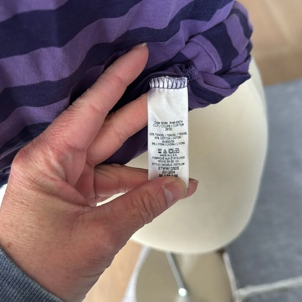 Ella Moss Purple Relaxed Short Sleeve Tee - Image 10