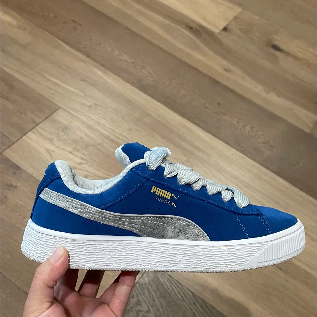 PUMA Suede XL Blue/Grey Size 6.5 - Image 16