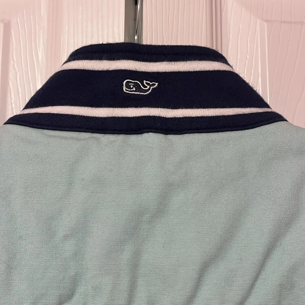 Vineyard Vines Navy and White Striped Quarterzip - Image 5