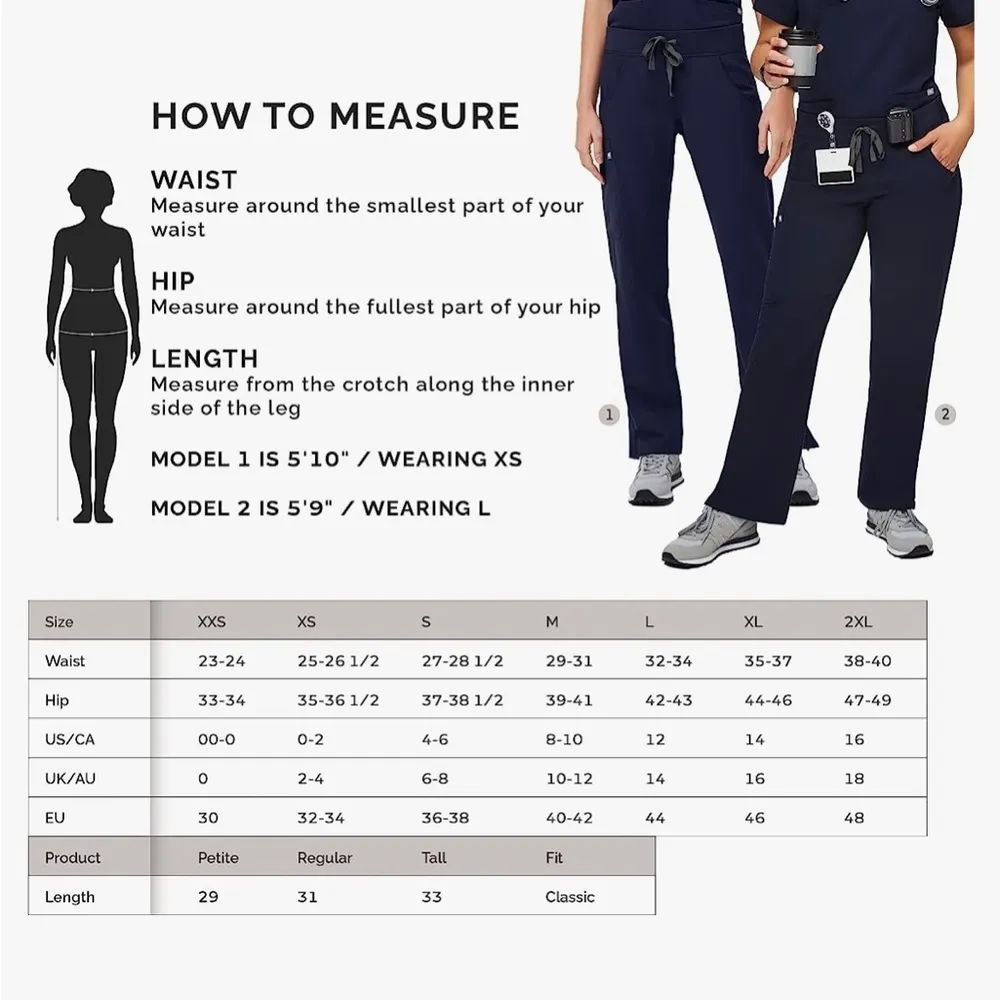 FIGS  Women’s Kade Cargo Navy Blue Scrub Pants - Image 12