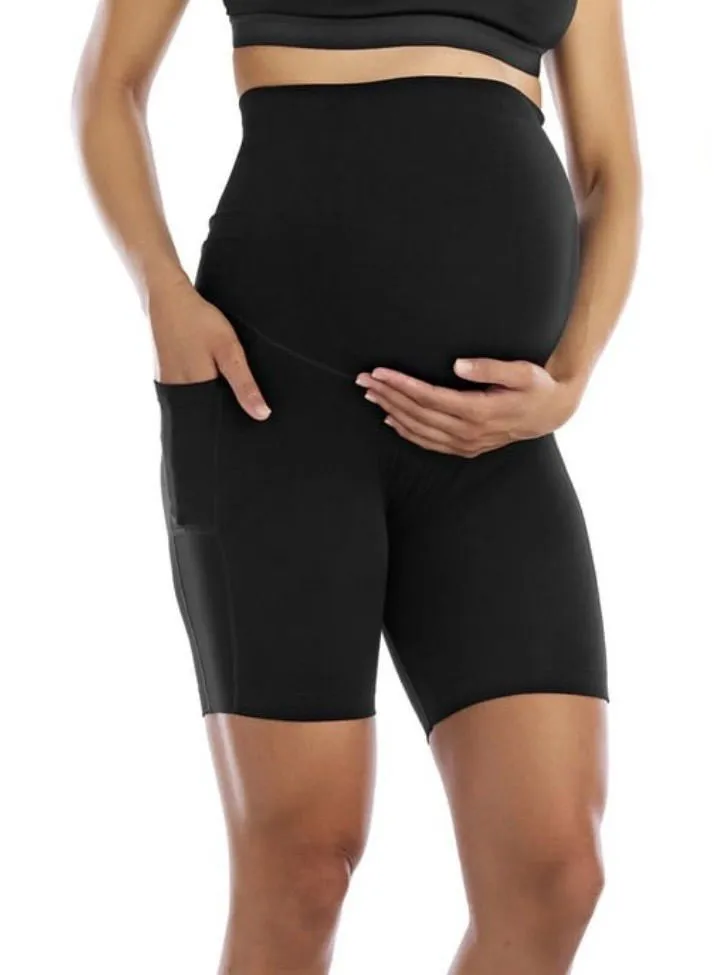 **2 Pairs** TIME AND TRU Maternity 9” Bike Shorts Black Medium Size undefined - Image 1