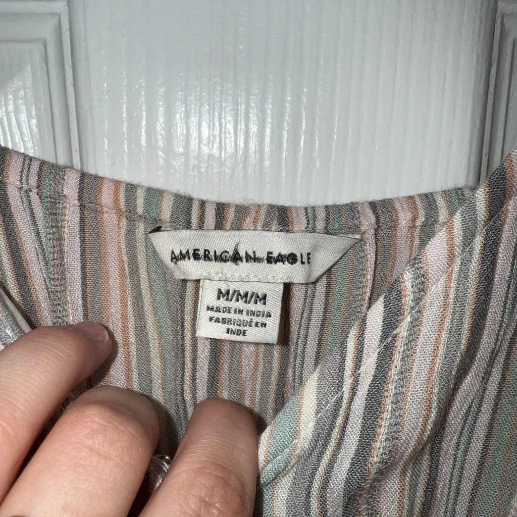 American Eagle Outfitters Multicolor Striped romper - Image 2