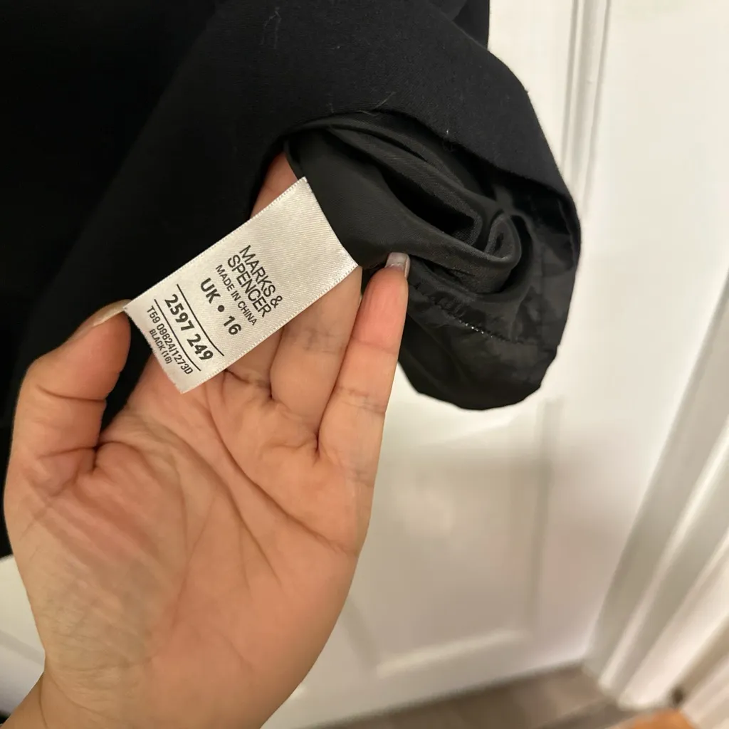 Marks & Spencer Classic Black Midi Dress size 16UK - Image 2