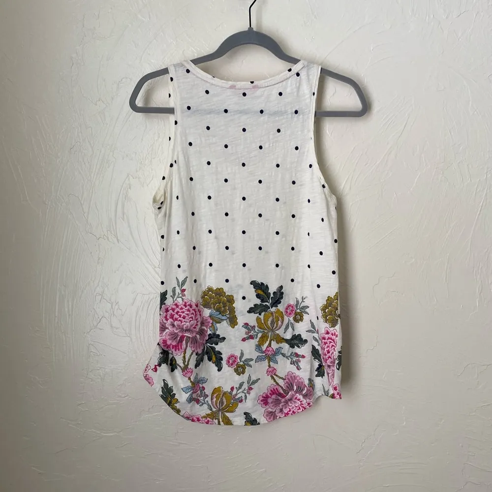 Joules polka dot floral tank top▪️size 6 - Image 6