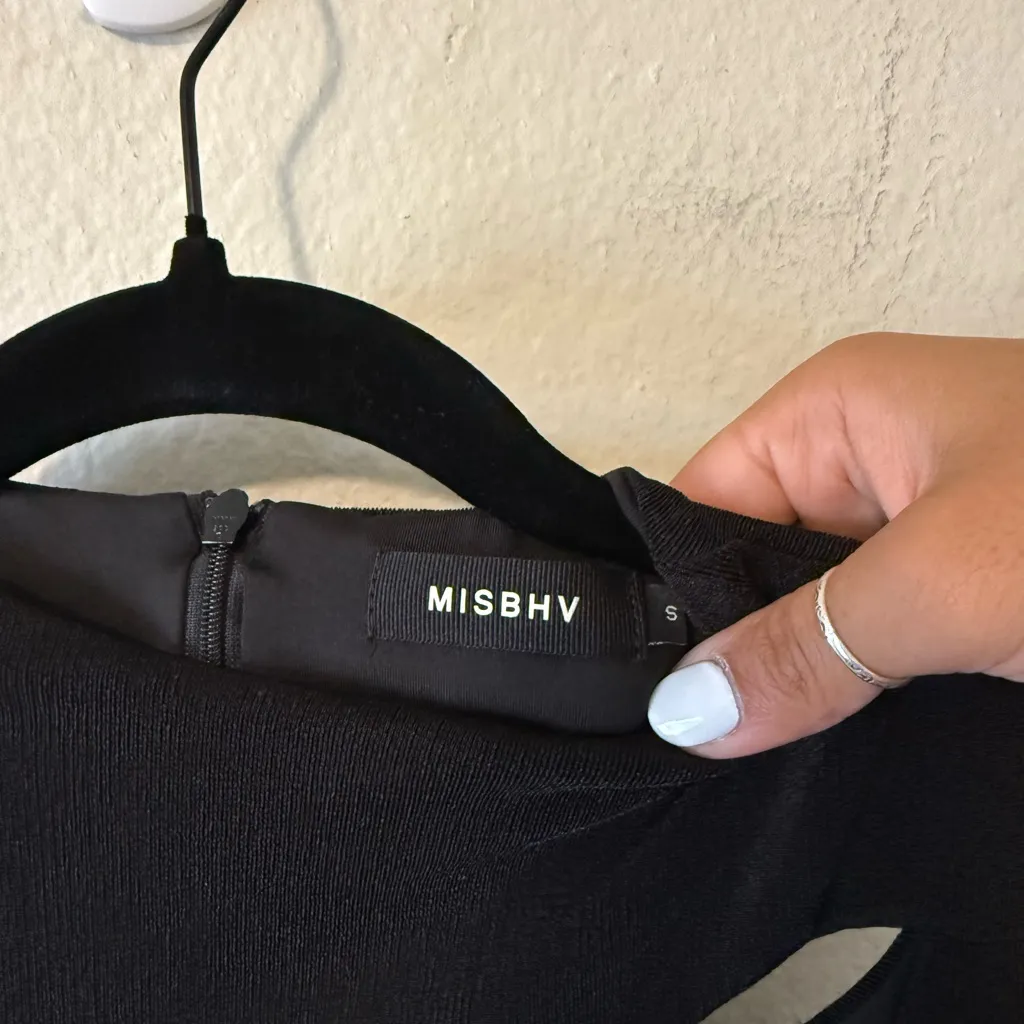 MISBHV Butterfly Maxi Dress Black Cutout With Slit Womens S Homecoming Stretchy - Image 6