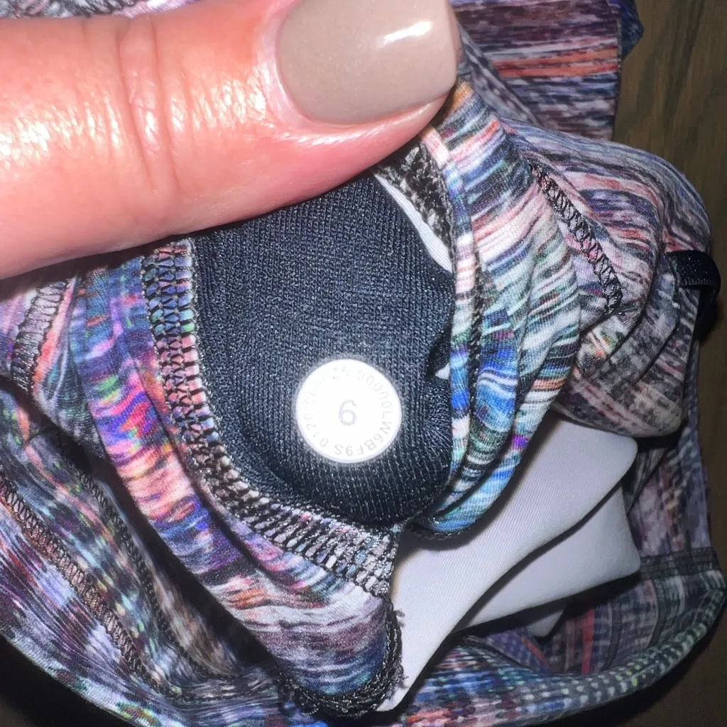 Lululemon Wunder Train High-Rise Crop Leggings  21” Digital Oasis White Multi 6 - Image 4