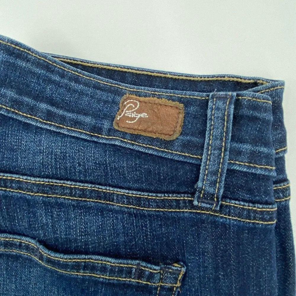 Paige Size 26x29 Peg Skinny Jeans Medium Wash - Image 3