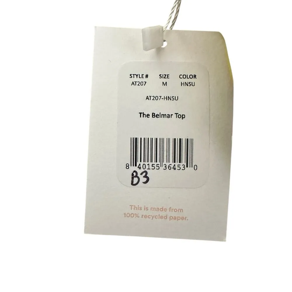 Andie Swim The Belmar Top Women's Med Honeysuckle Yellow Glossy Eco Nylon NWT - Image 7