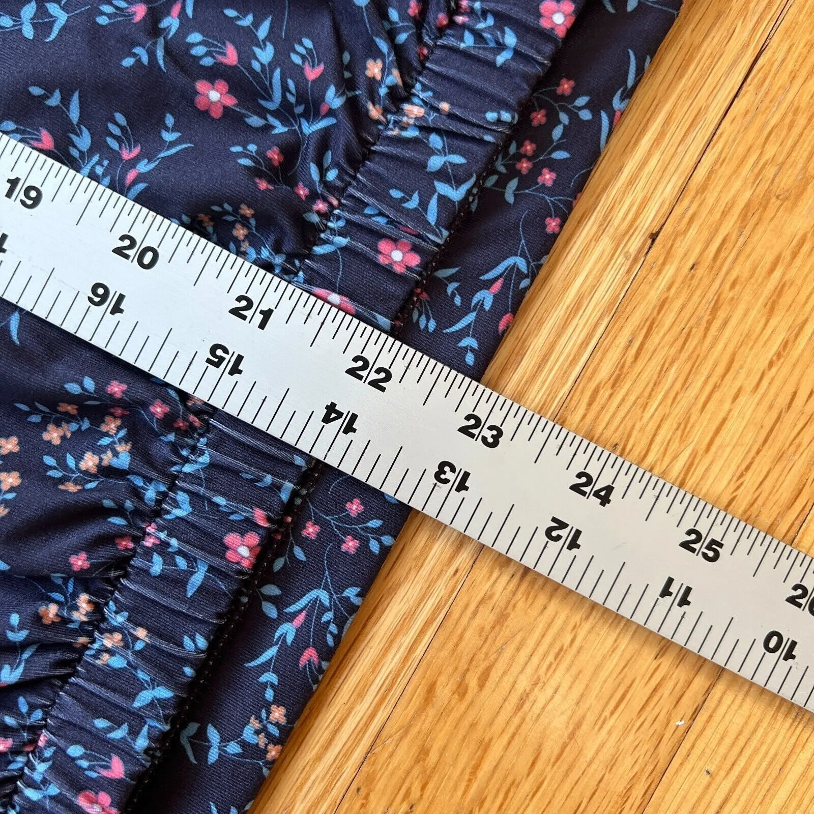 Puma Golf Ladies 1/4 zip top S floral print cloudspun Blue - Image 5