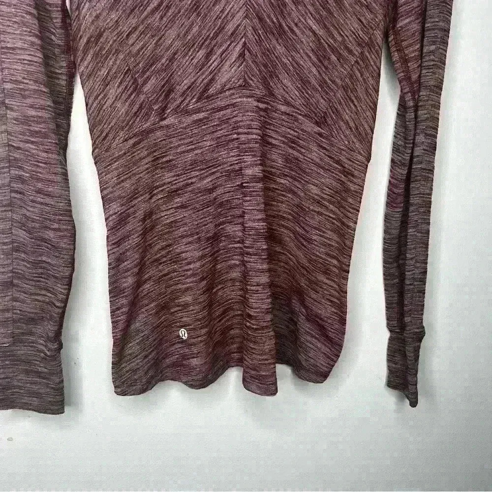 Lululemon Kanto Catch Me Half Zip Heathered Bordeaux Drama Pullover - Image 8