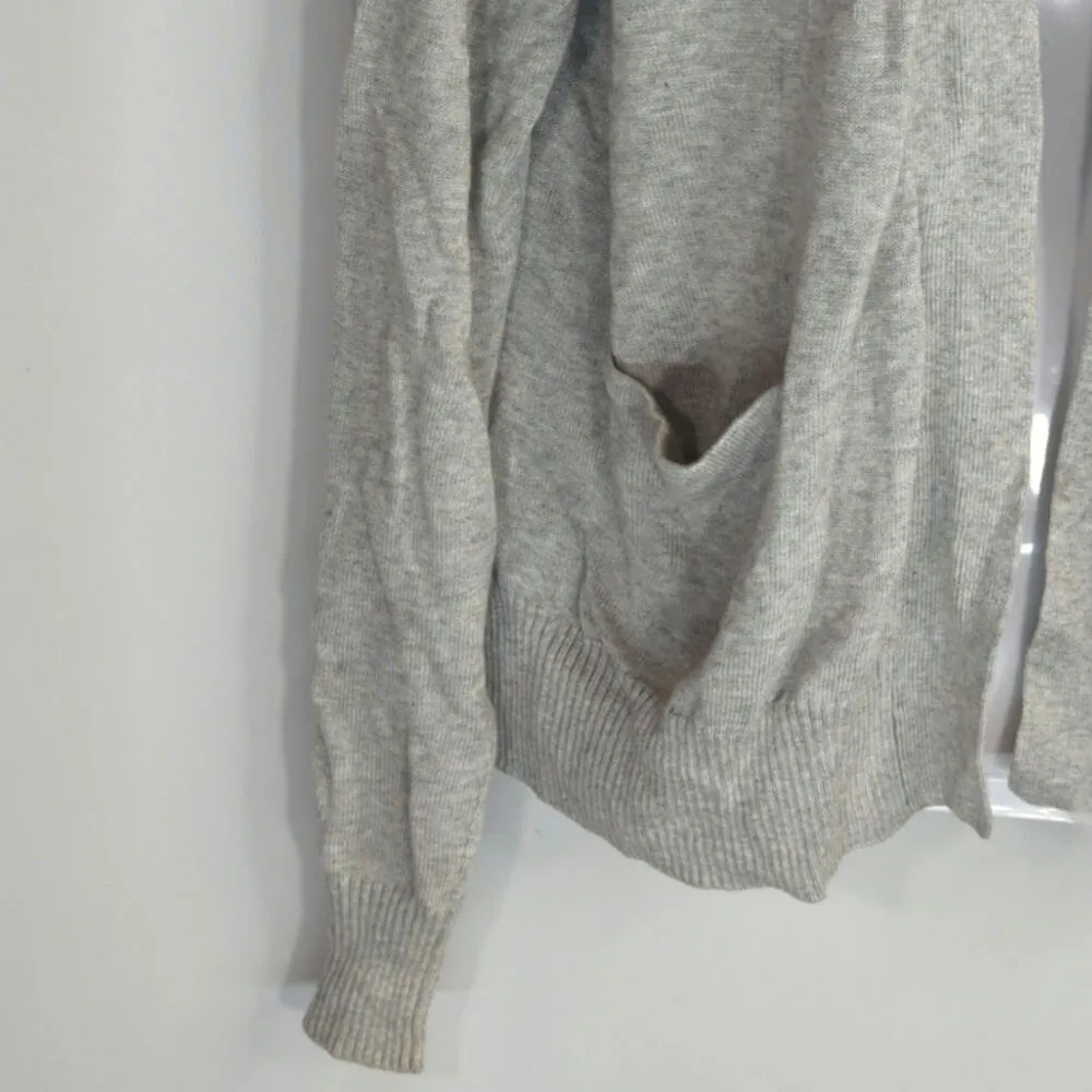 J. Crew Womens Gray Lyocell‎ Cotton Blend Open Cardigan Sweater Lagenlook Size M - Image 2