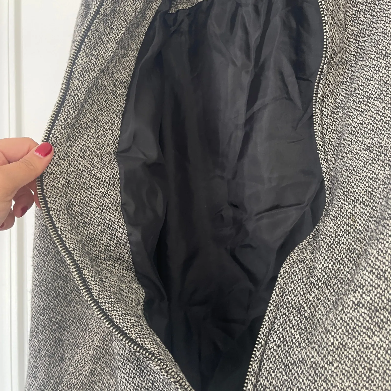 Liz Claiborne Lizsport Silk Wool Blend Tweed Jacket Blazer‎ Full Zip Women's XL - Image 5