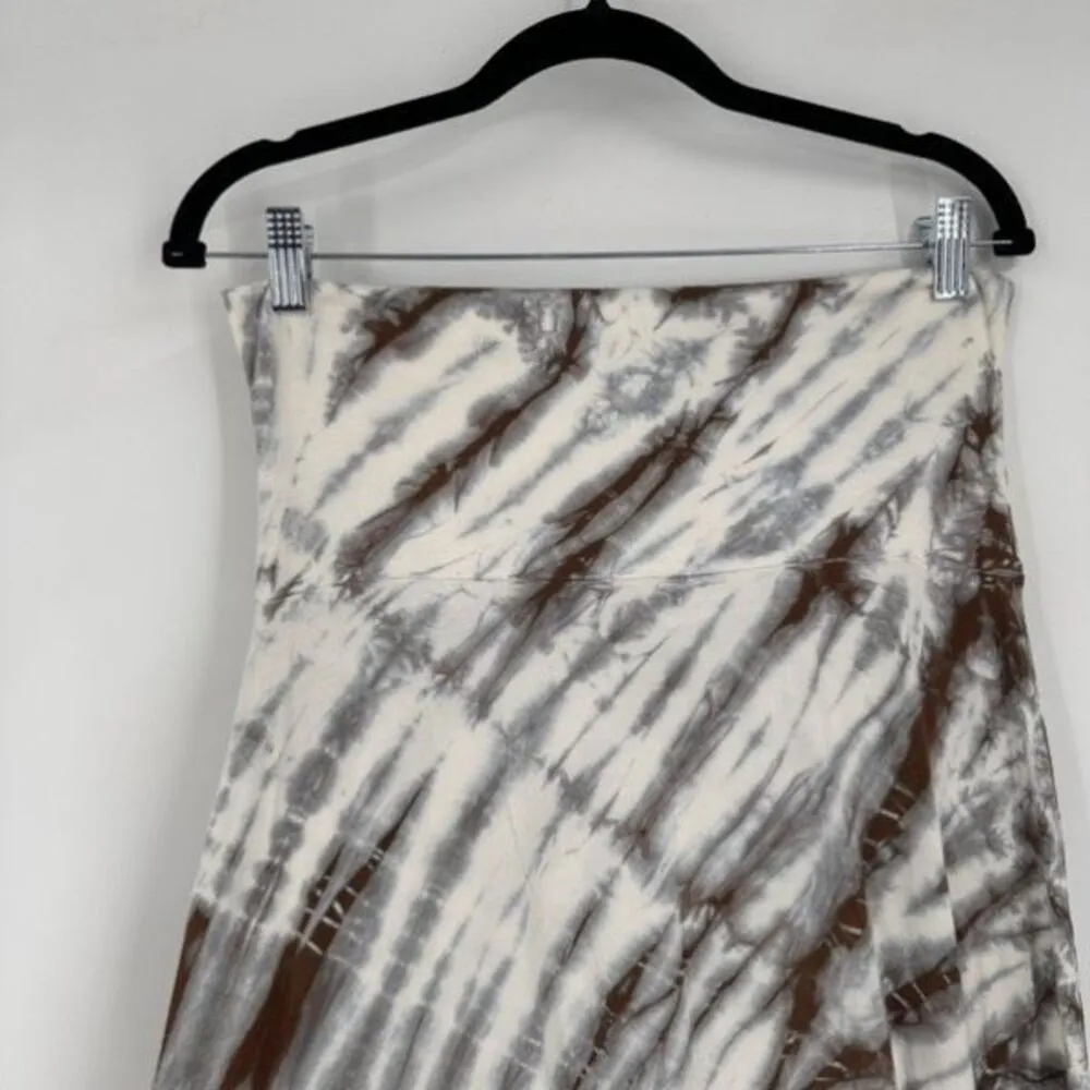 Three Dots Womens Tie Dye Stretch Pull On‎ A-Line Skirt Gray Brown Size Medium - Image 4