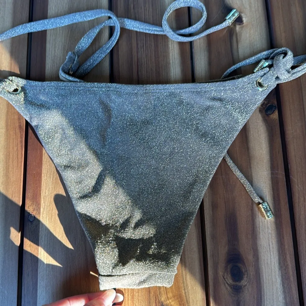 Hunkemoller Sparkly Bikini Bottom Size XS - Image 6