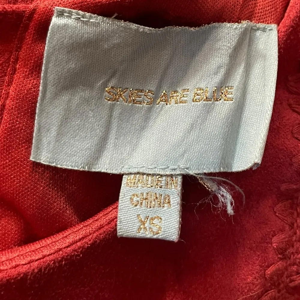 Skies are Blue Faux Leather Suede Boho Patchwork Embroidered Crochet Mini Dress - Image 4