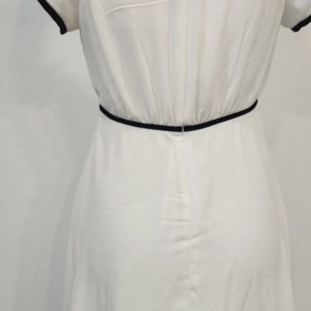 JOLIE Vie White Dress With Black Detail Size S - Image 8
