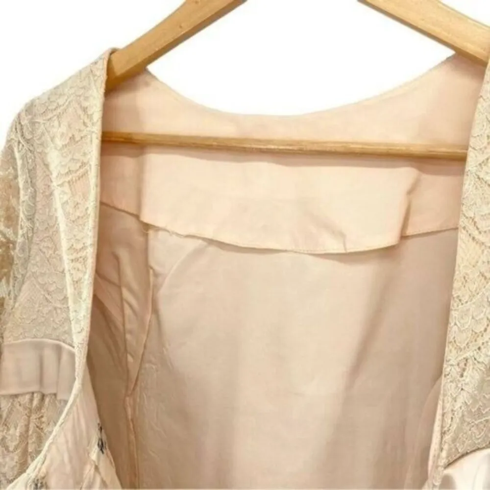 Vintage Parc Jrs Petite 1960s Lace Babydoll Dress Tan Size XS - Image 11