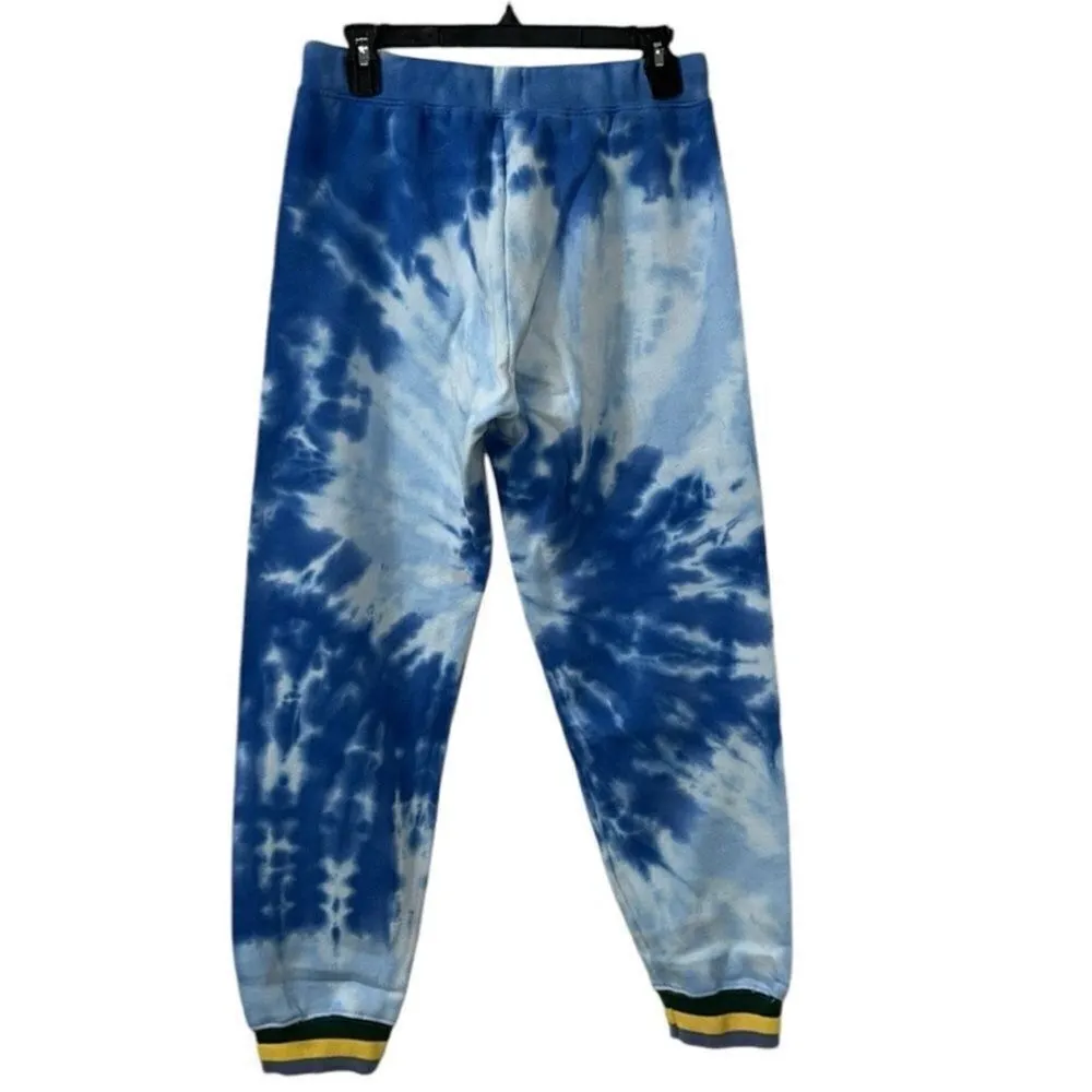 Warm Women’s Wave Tye & Dye Sweatpants Joggers (Size XS) Blue - Image 5