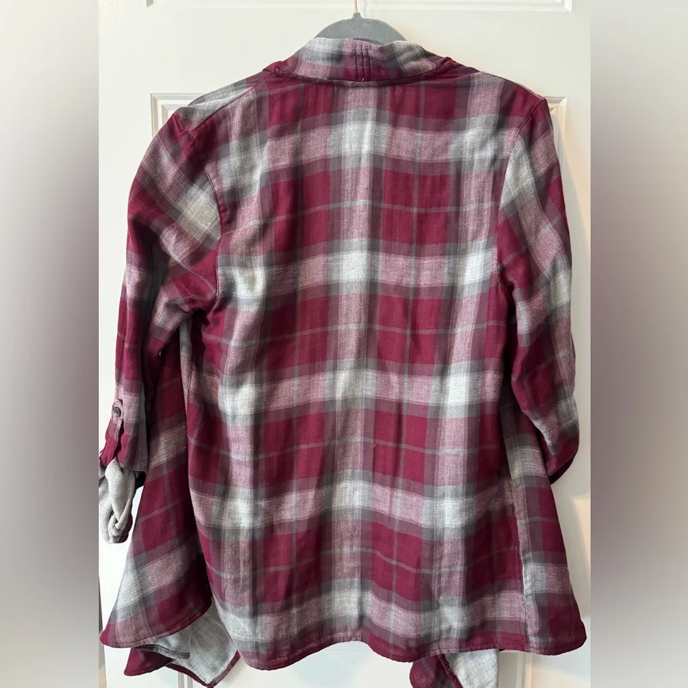 NWT Eddie Bauer Flannel Wrap Cardigan Size Small - Image 2