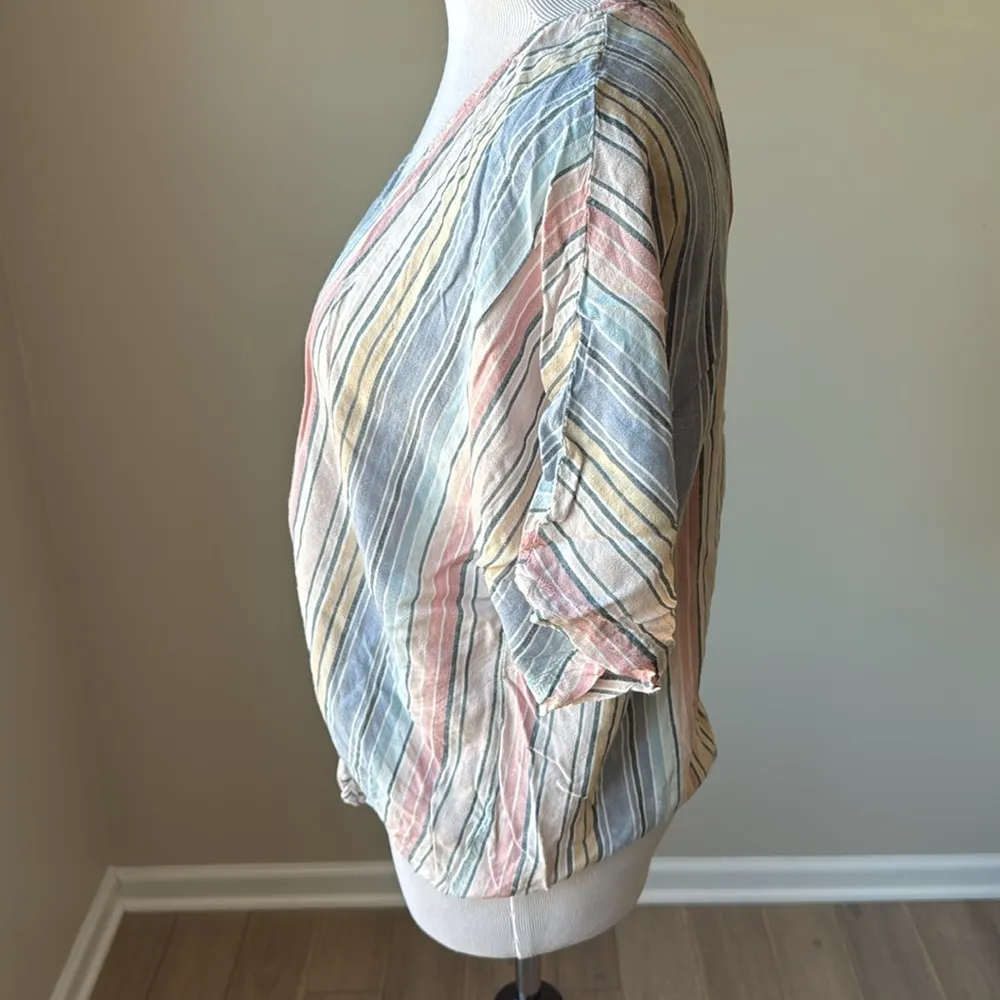 Cloth & Stone Striped Front Tie Top - Image 4