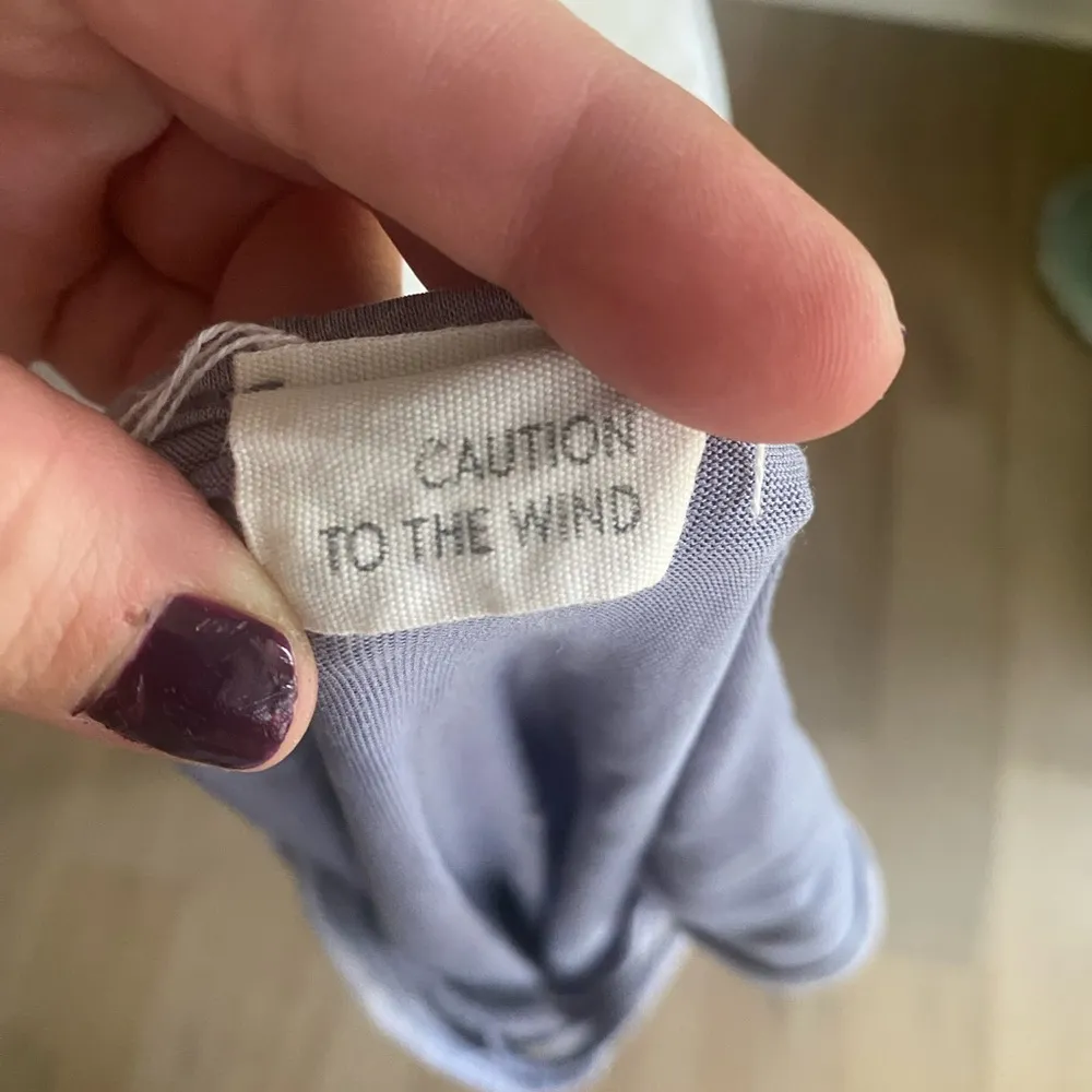 Caution To The Wind Blue Tank Top with Cut Out Design - Image 2