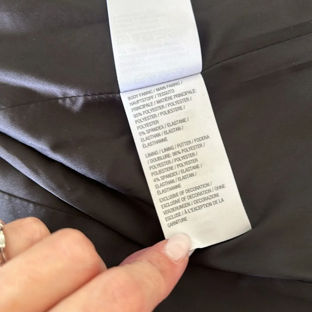 Dennis Basso Black Luxe Crepe Button Front Jacket Fringe Trim Size 4 NWT - Image 11