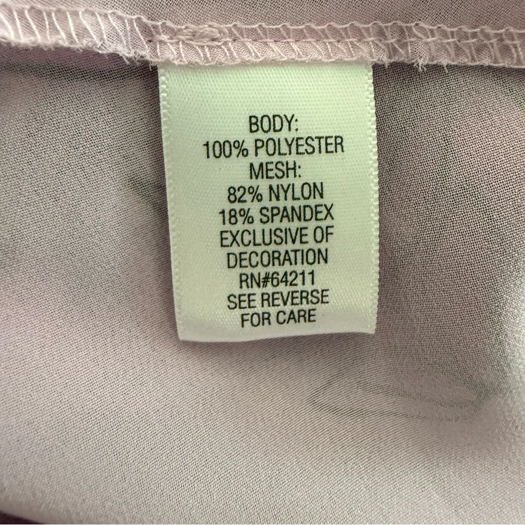 Floral Printed Lace Strap Chemise Size‎ Large - Image 6