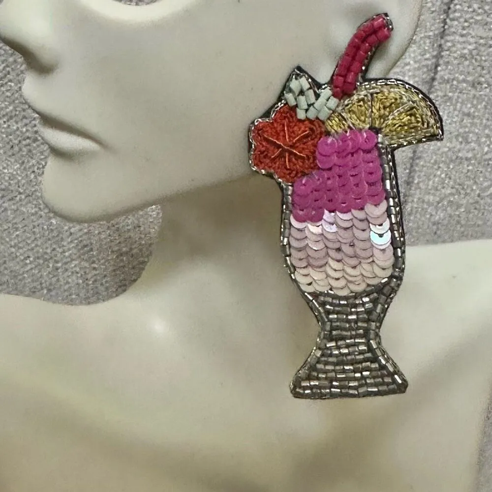 LAURA JANELLE Sequin Cocktail Earrings - Image 4