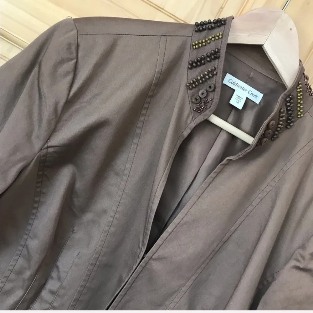 Coldwater Creek embellished beaded blazer jacket plus size 16 - Image 4