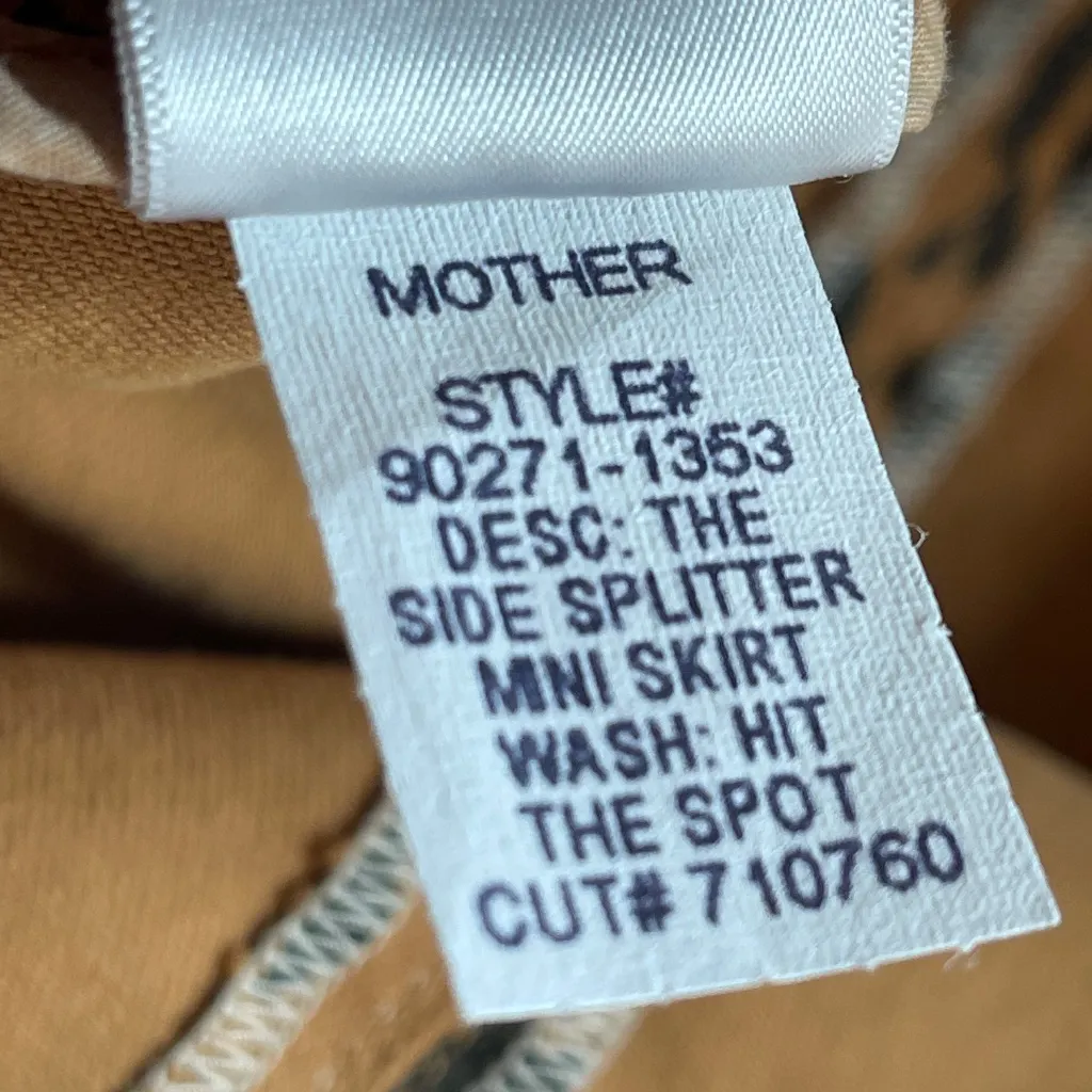 MOTHER Denim The Side Splitter Mini Skirt Leopard Hit The Spot Size 28 Indie - Image 13