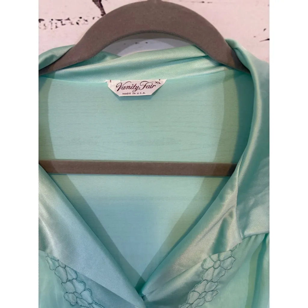 Women's Vanity Fair Robe XL Green - Image 4