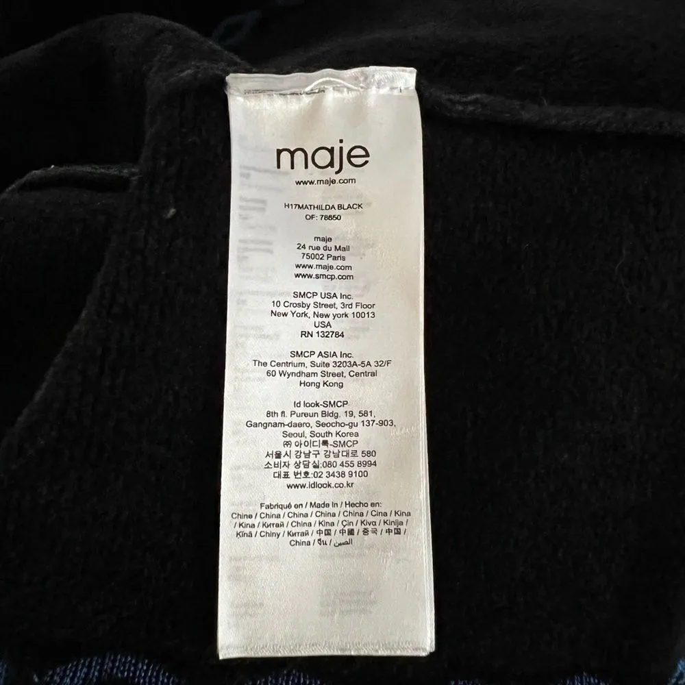 Maje Cardigan Geometric-Print Cardigan Black Large - Image 9