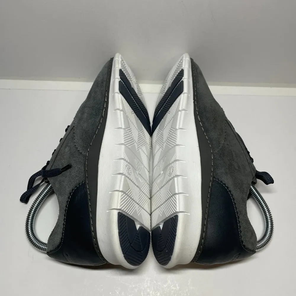 Vionic  Women 7 Wide Gray White Suede Taylor Leather Casual Sneakers Comfort - Image 7