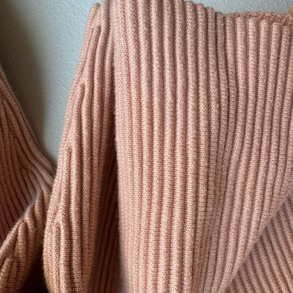 Lunya Cozy Organic Cotton Silk Reversible Pullover Otium Lunya Sweater Medium Pink - Image 7