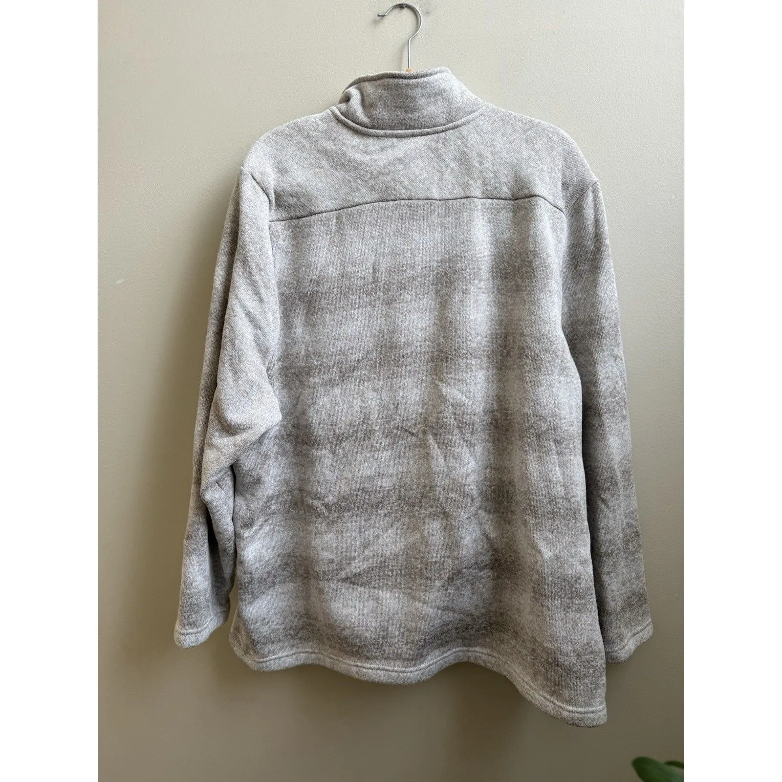 Natural Reflections Cozy Beige Brown Cream Fleece Pullover Top Sweater XXL - Image 2