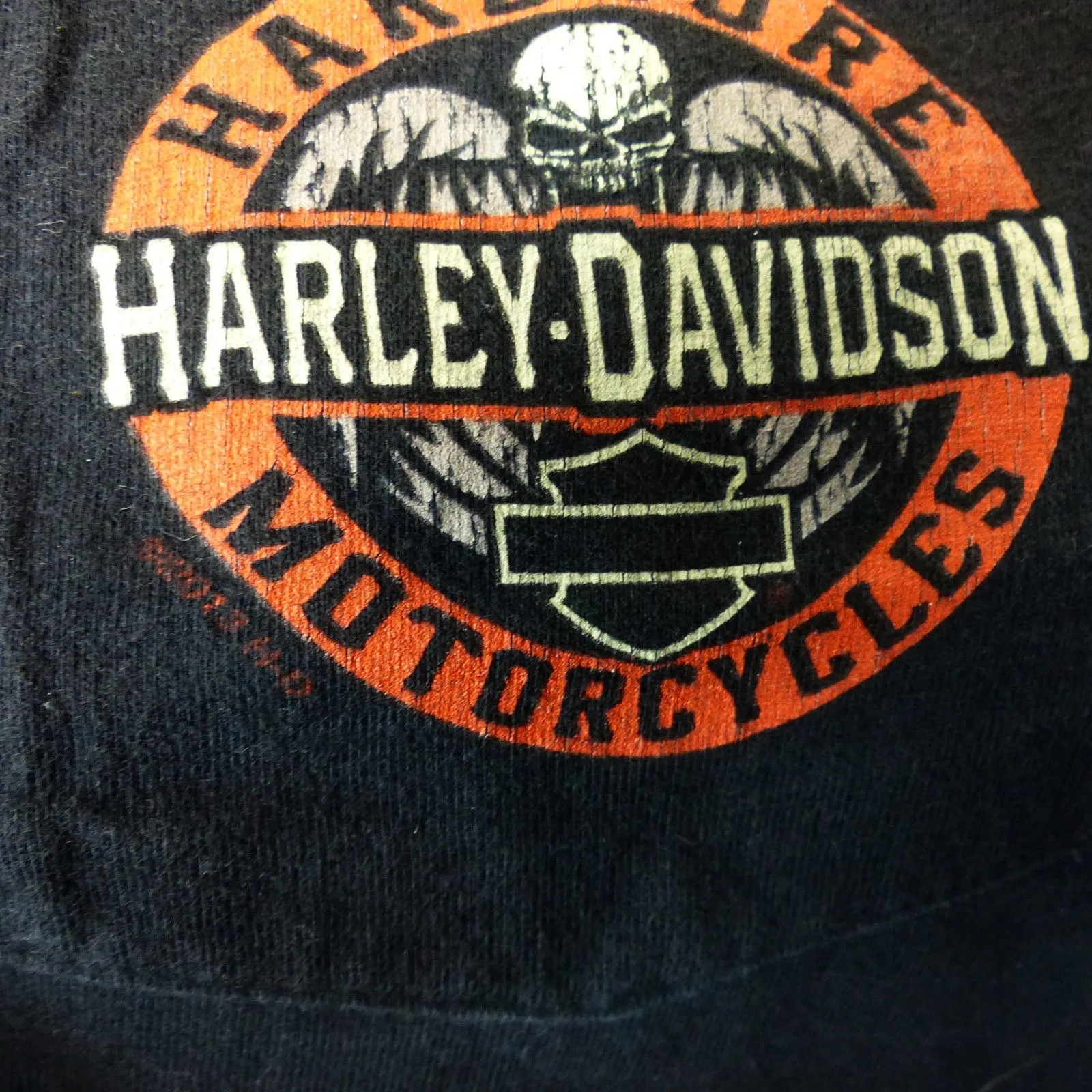 VTG Harley Davidson Crop Shirt Women L Black Seminole Indian Florida RK Stratman Size L - Image 5