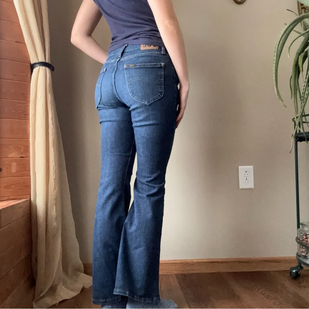 Lee Dark Wash Flare Jeans - Image 9